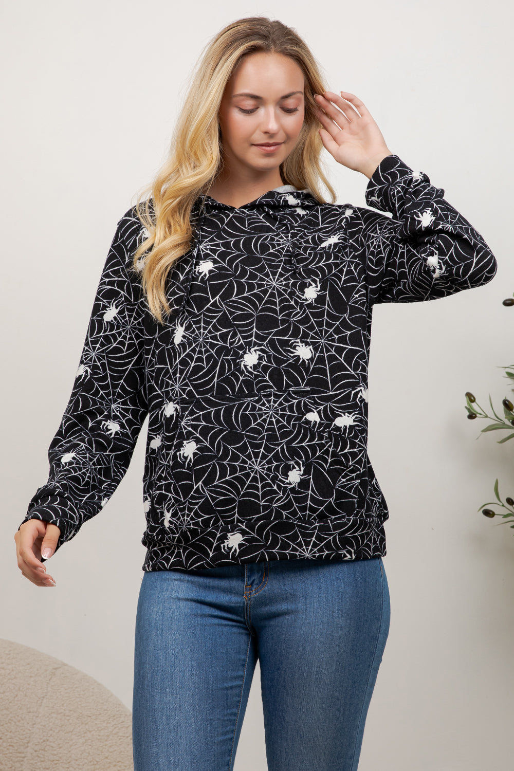Spider Web Pullover Hoodie
