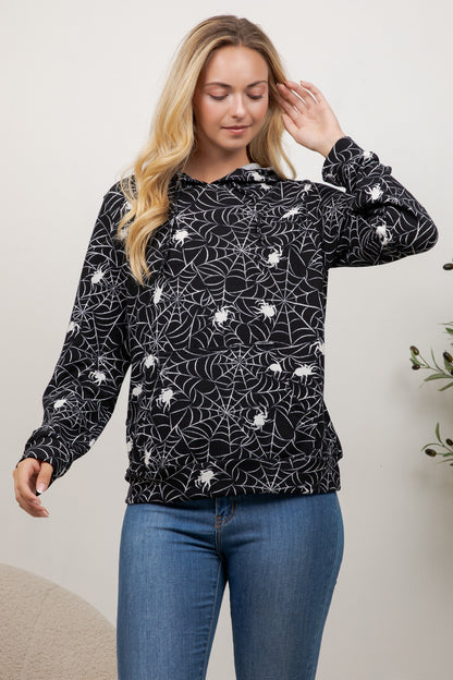 Spider Web Pullover Hoodie