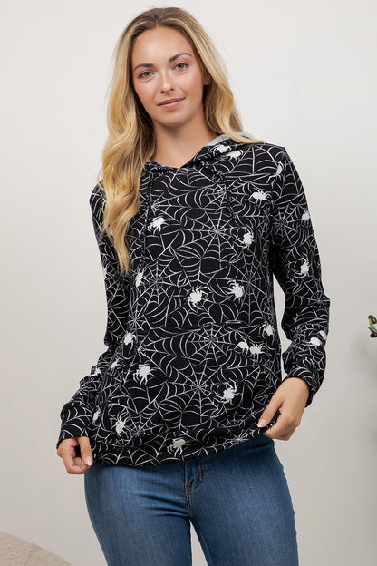 Spider Web Pullover Hoodie