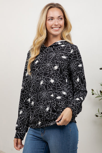 Spider Web Pullover Hoodie