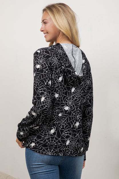 Spider Web Pullover Hoodie