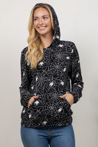 Spider Web Pullover Hoodie
