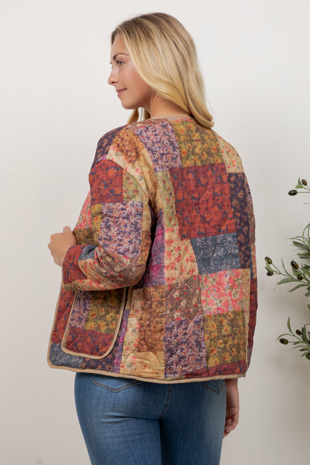 Boho Patch Quilted Jacket