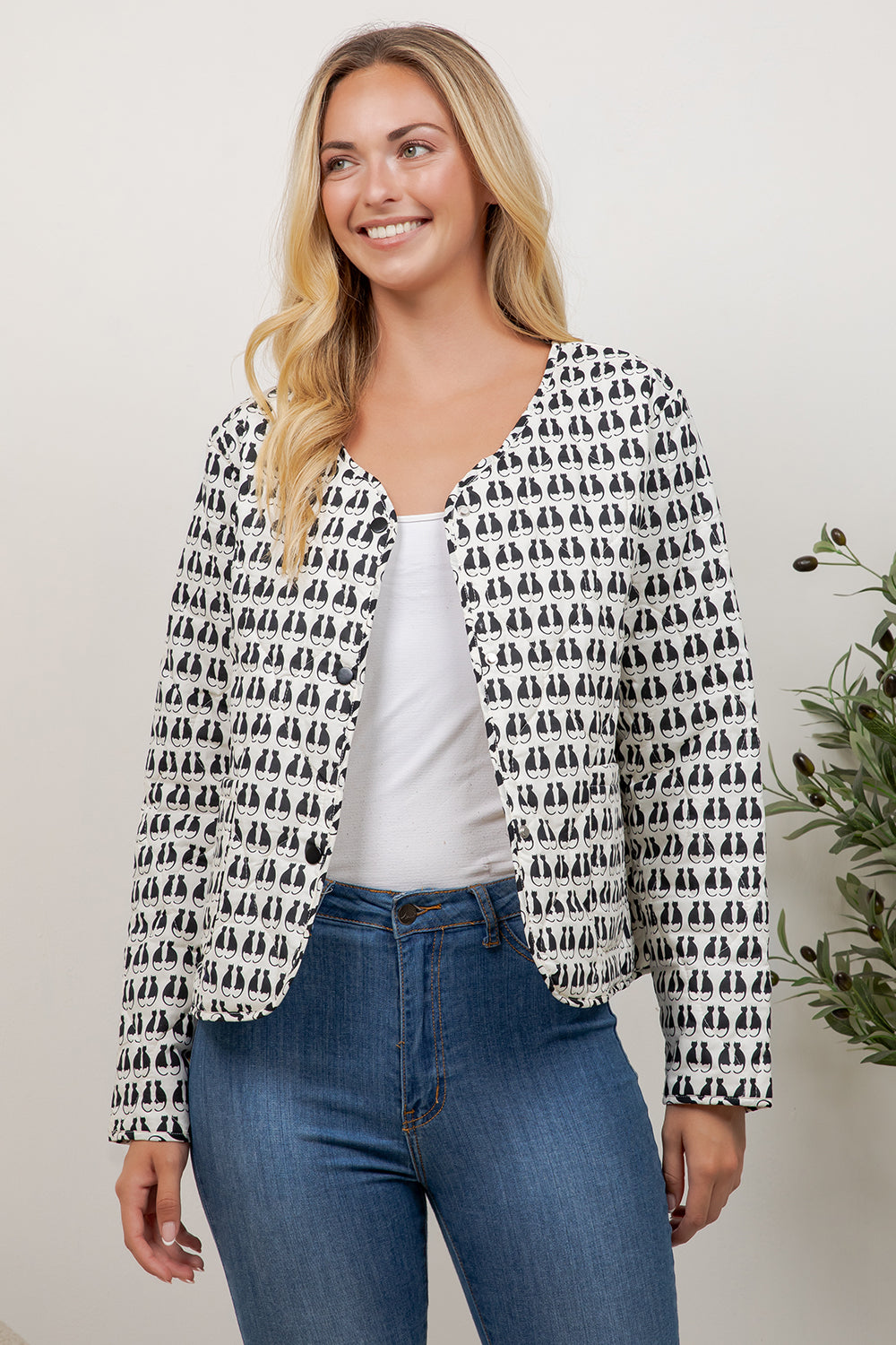 Cat Quilted Jacket
