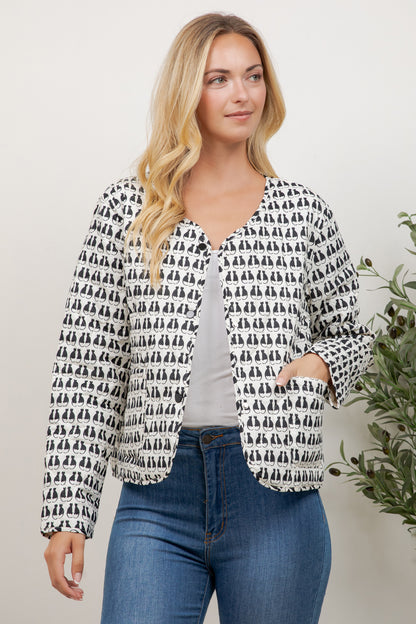 Cat Quilted Jacket