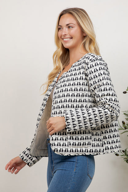 Cat Quilted Jacket