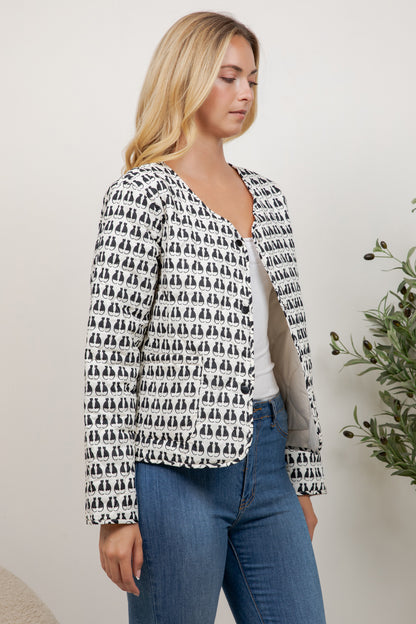 Cat Quilted Jacket
