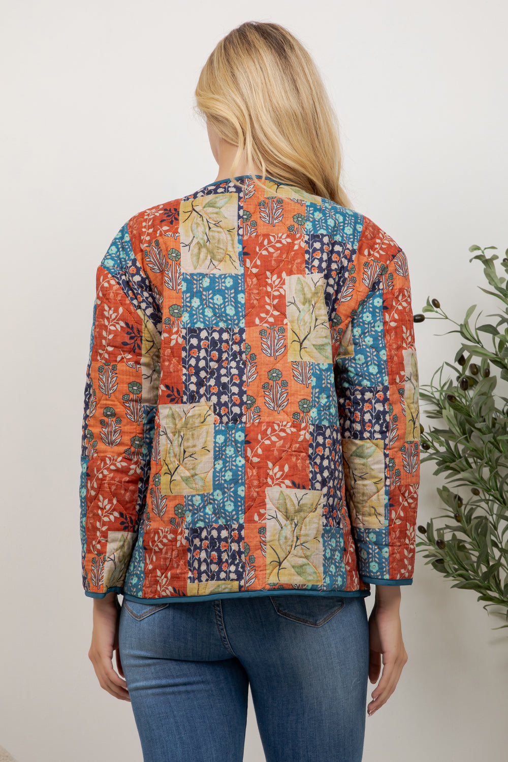 Boho Patch Quilted Jacket
