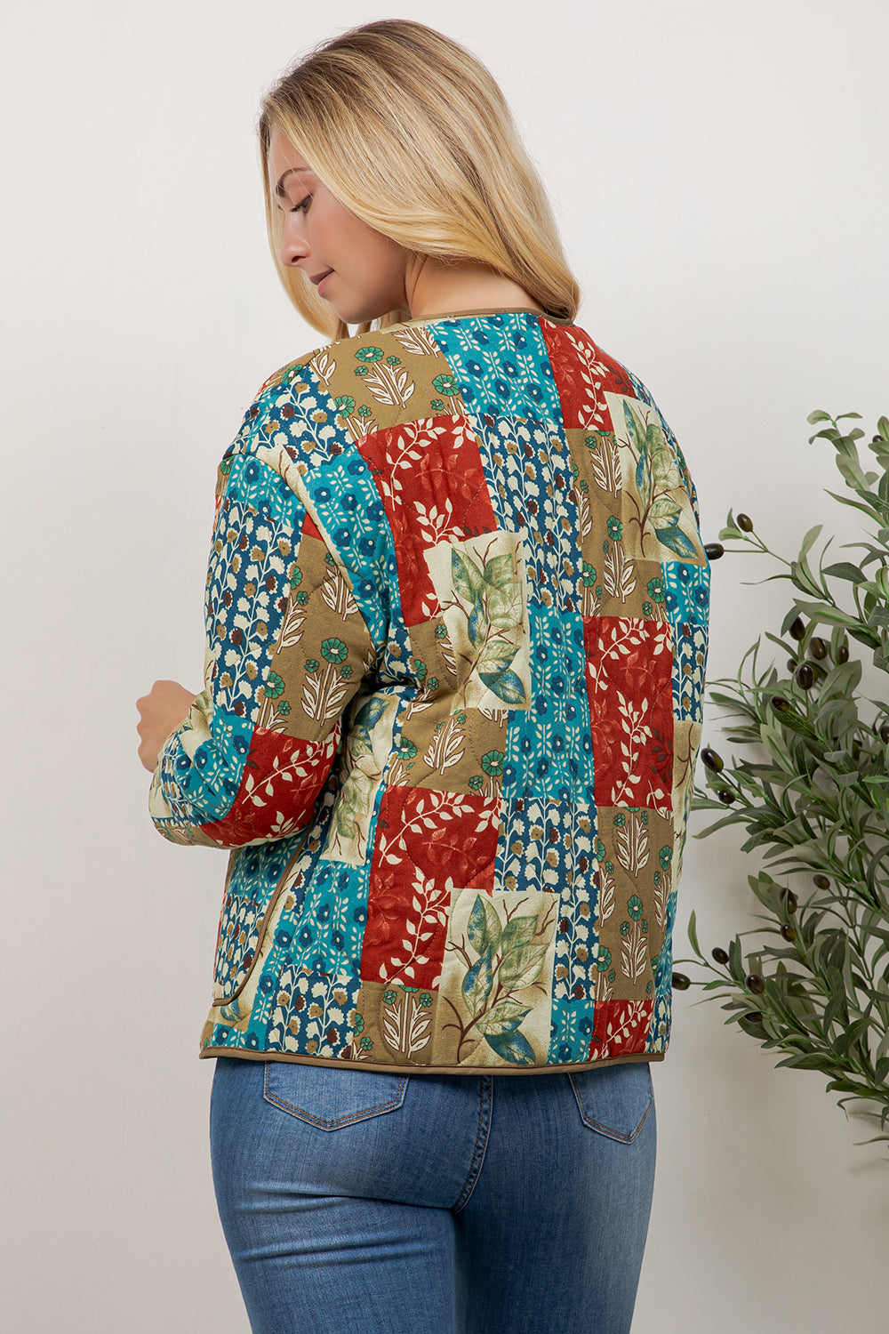 Boho Patch Quilted Jacket
