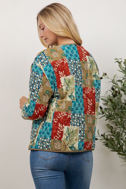 Boho Patch Quilted Jacket