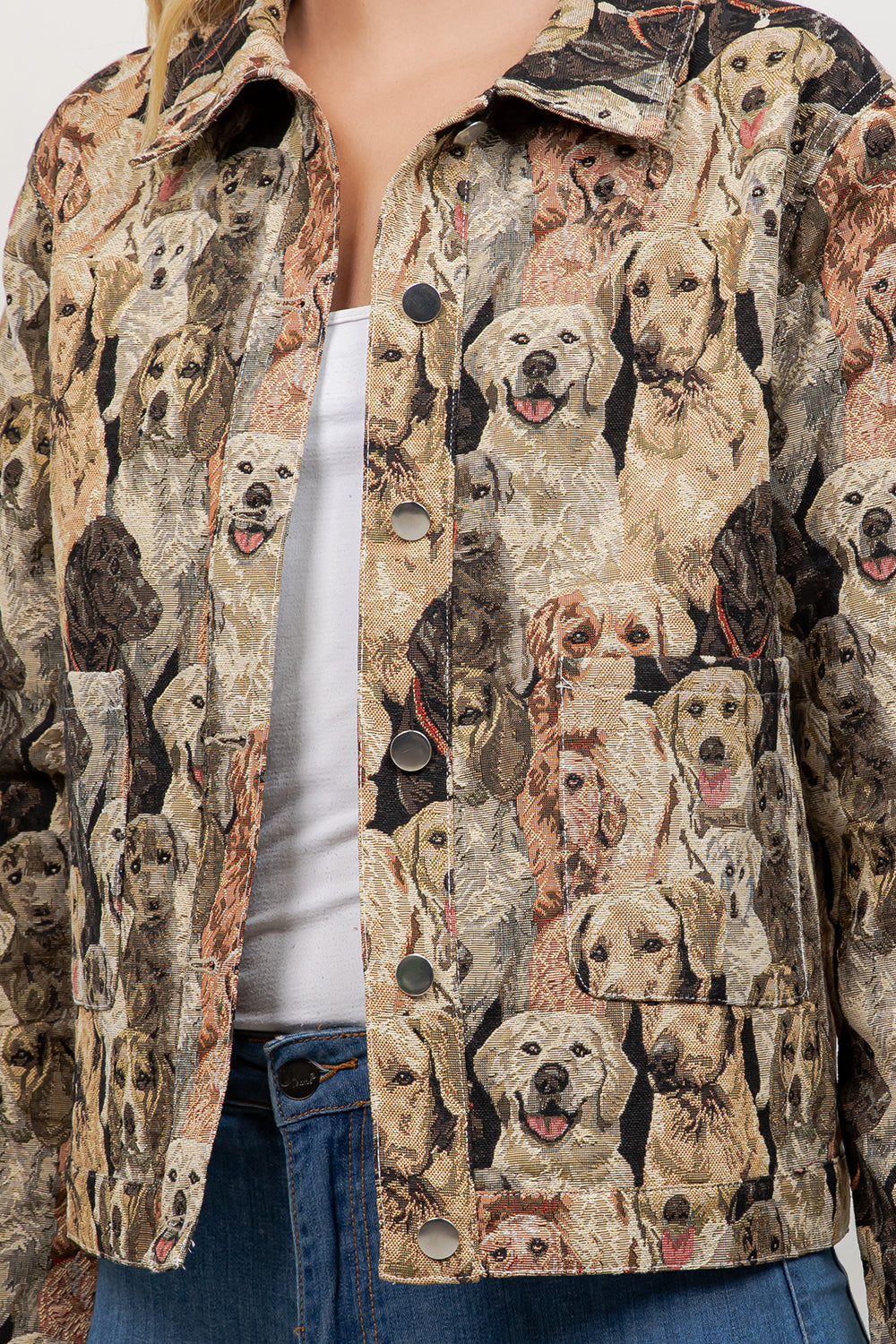 Seamless Variety Dog Print Jacket