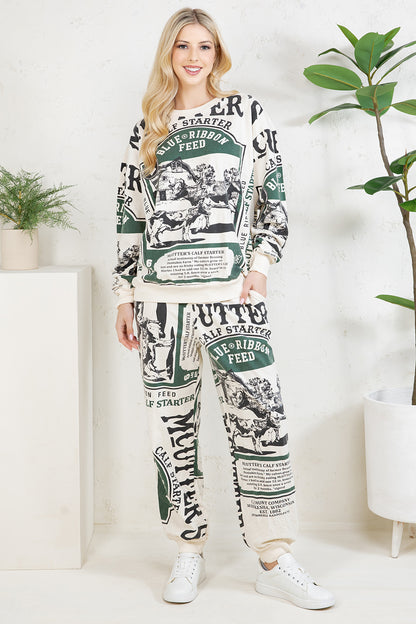 COW - COTTON SWEATSHIRT & PANTS