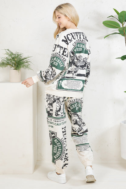 COW - COTTON SWEATSHIRT & PANTS