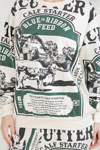 COW - COTTON SWEATSHIRT & PANTS