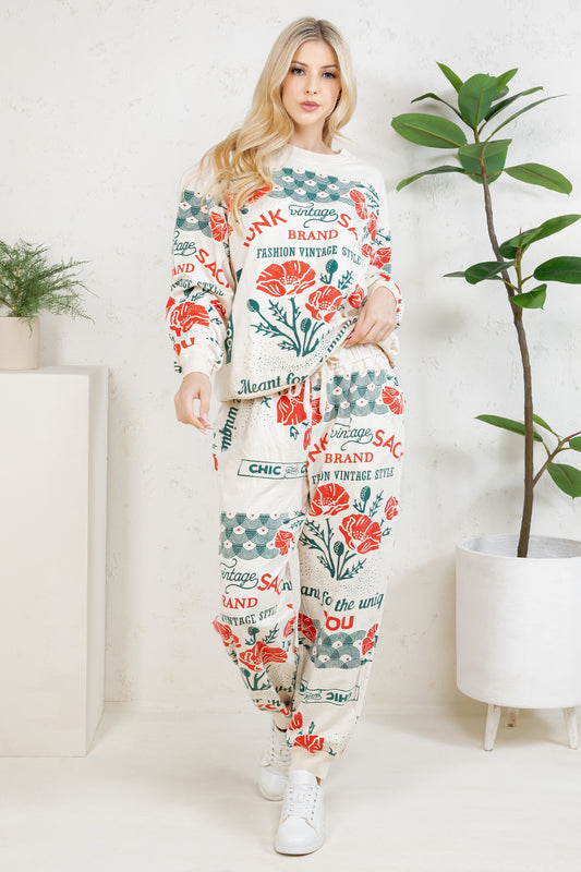 POPPY - COTTON SWEATSHIRT & PANTS