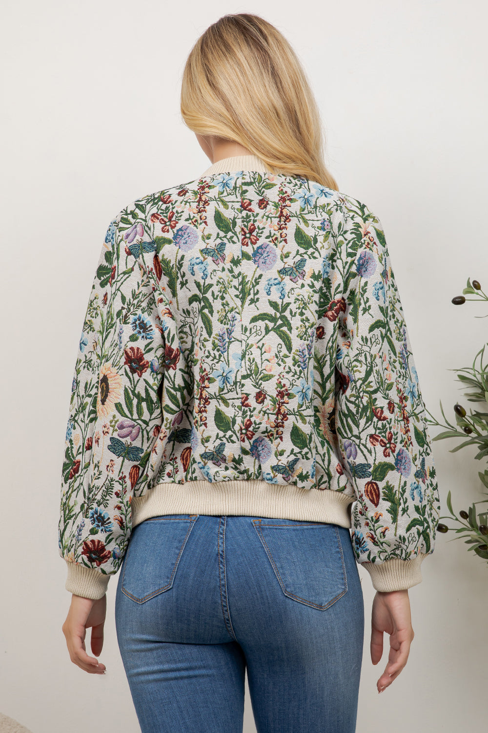 Sunflower Tapestry Bomber Jacket