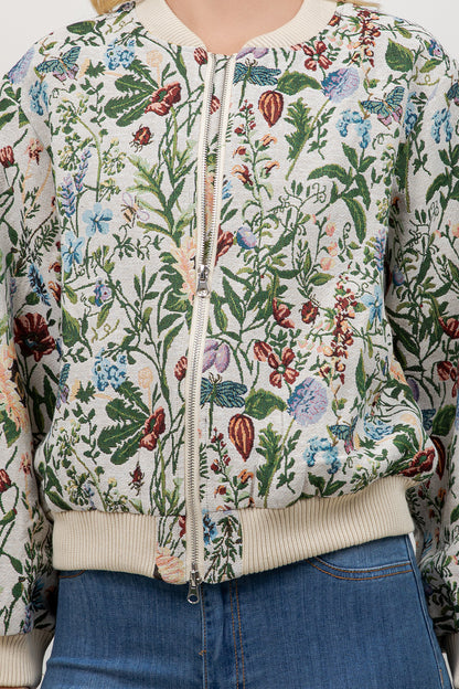 Sunflower Tapestry Bomber Jacket