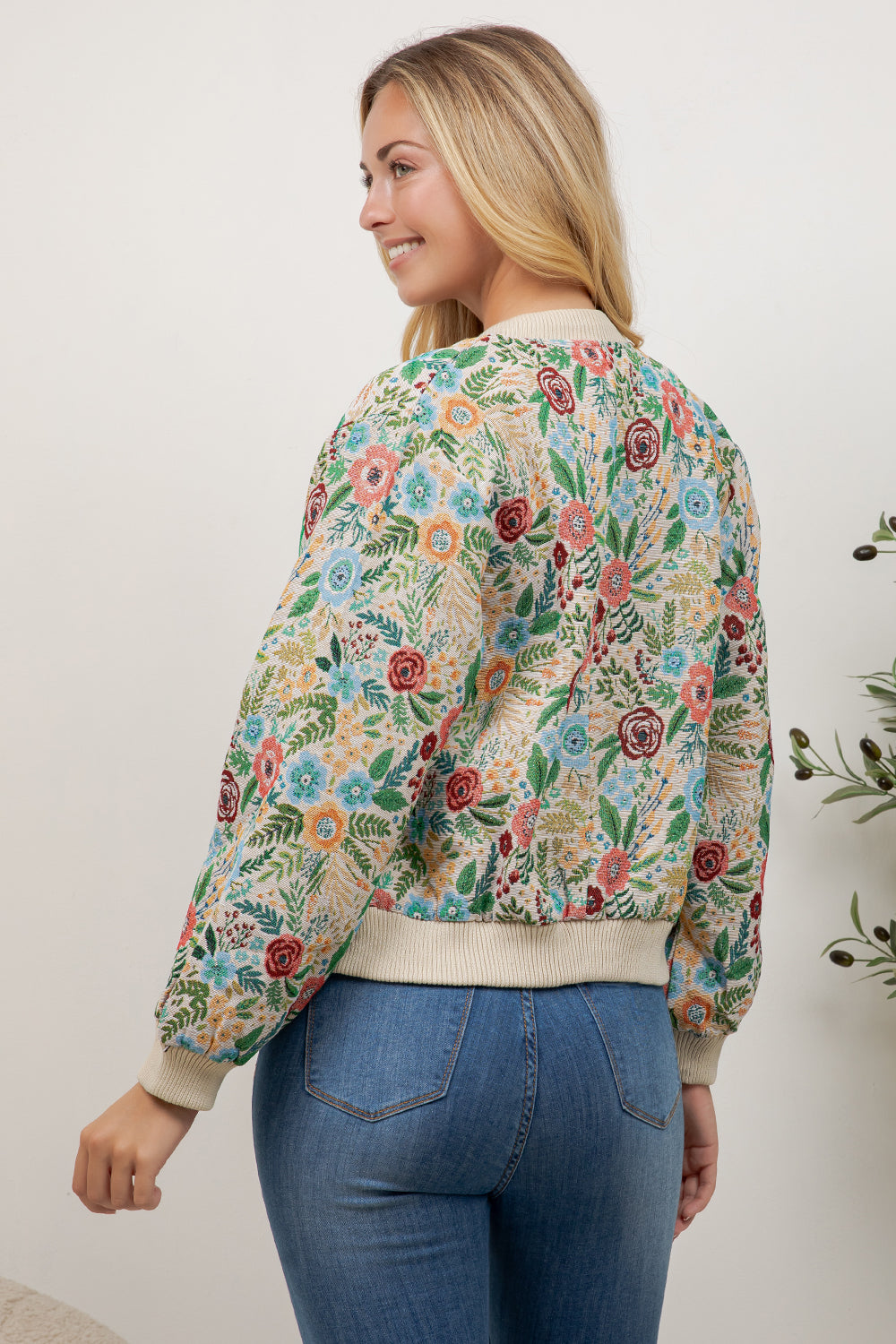 Rose Tapestry Bomber Jacket