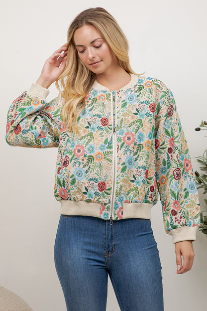 Rose Tapestry Bomber Jacket