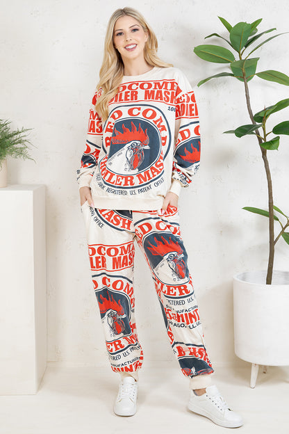 ROOSTER - COTTON SWEATSHIRT & PANTS