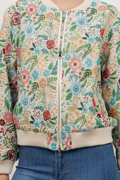 Rose Tapestry Bomber Jacket