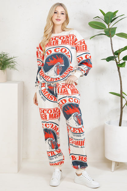 ROOSTER - COTTON SWEATSHIRT & PANTS