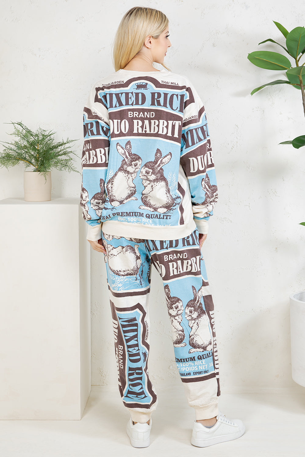 RABBIT - COTTON SWEATSHIRT & PANTS