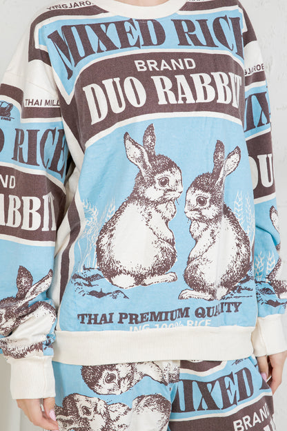 RABBIT - COTTON SWEATSHIRT & PANTS