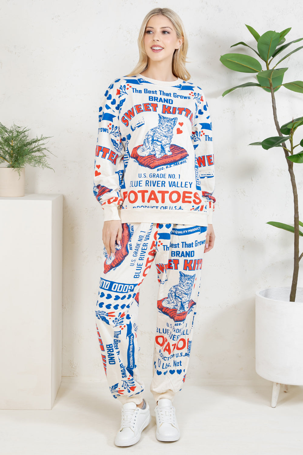 KITTEN - COTTON SWEATSHIRT & PANTS