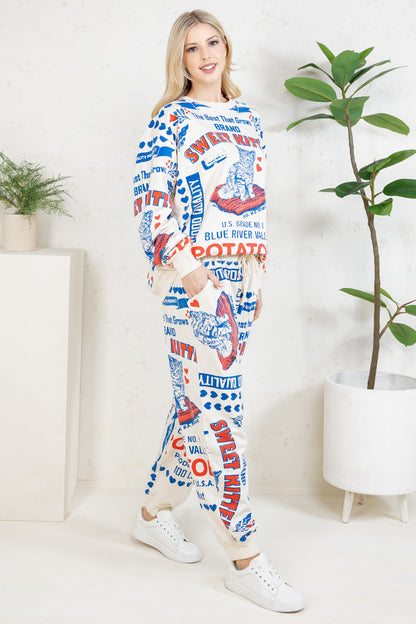 KITTEN - COTTON SWEATSHIRT & PANTS