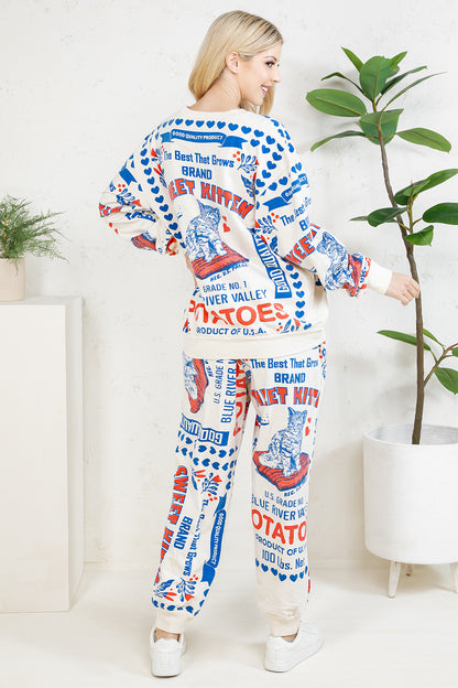 KITTEN - COTTON SWEATSHIRT & PANTS