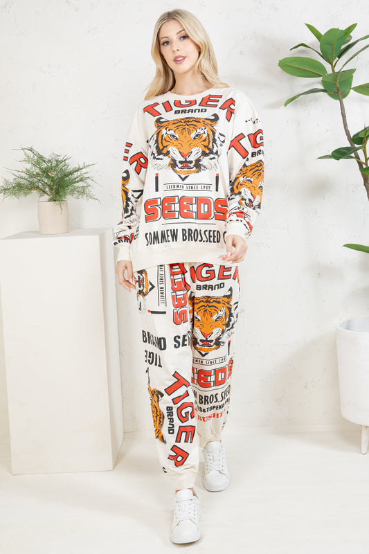 TIGER - COTTON SWEATSHIRT & PANTS
