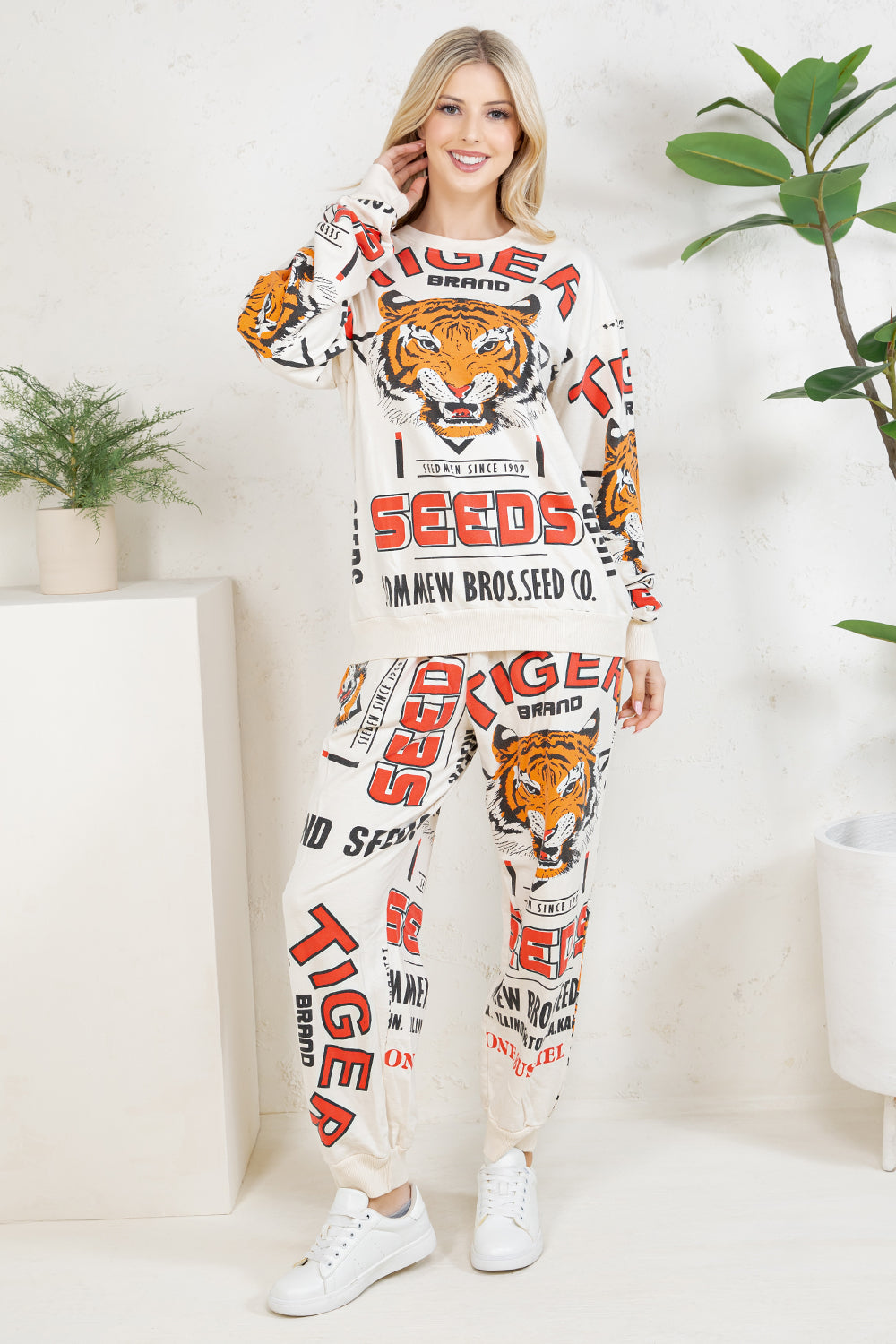 TIGER - COTTON SWEATSHIRT & PANTS