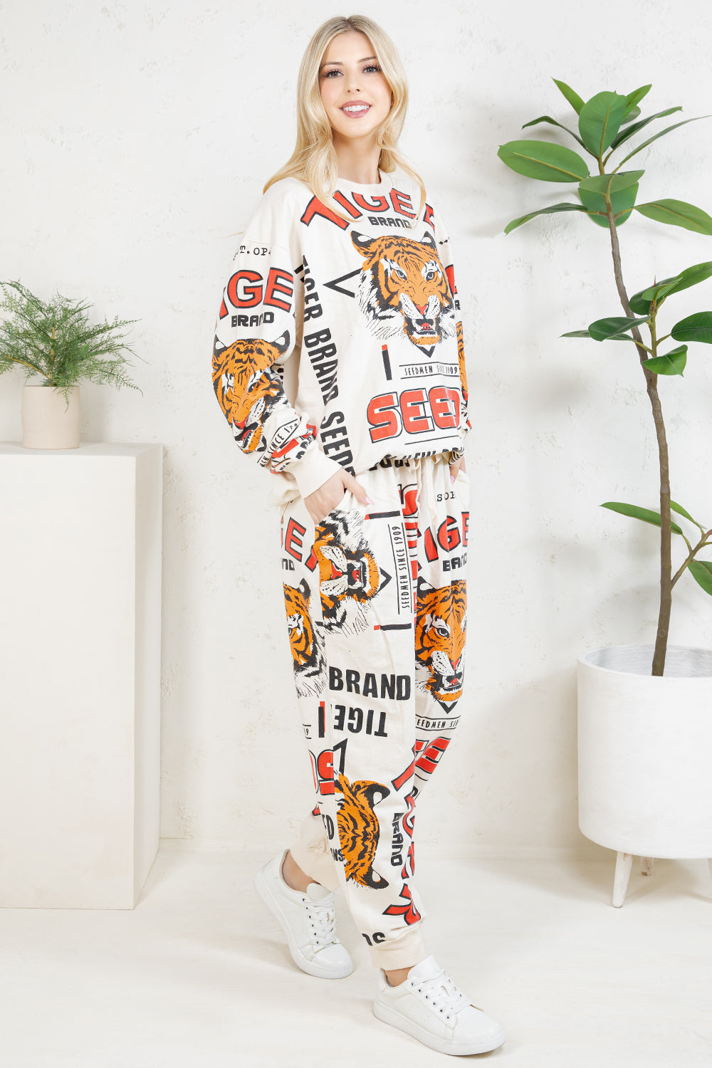 TIGER - COTTON SWEATSHIRT & PANTS