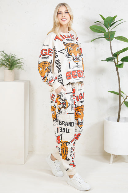 TIGER - COTTON SWEATSHIRT & PANTS