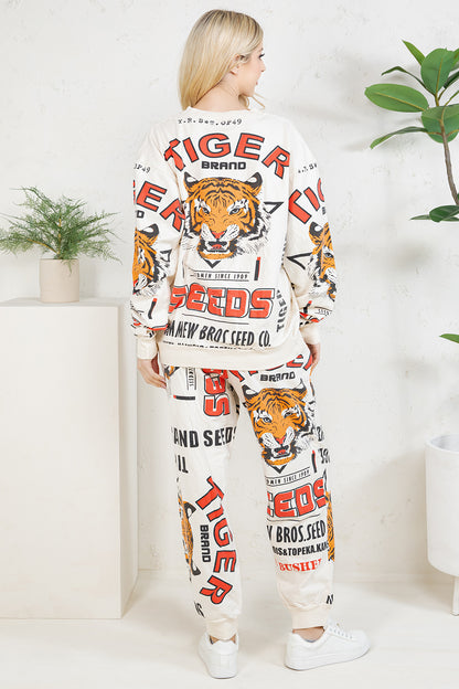 TIGER - COTTON SWEATSHIRT & PANTS