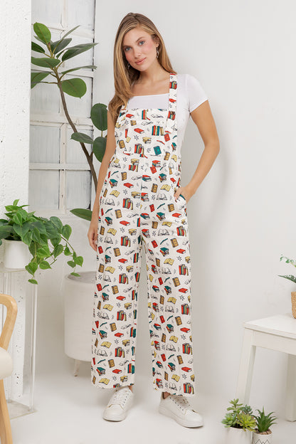 Retro Books Overall Jumpsuit