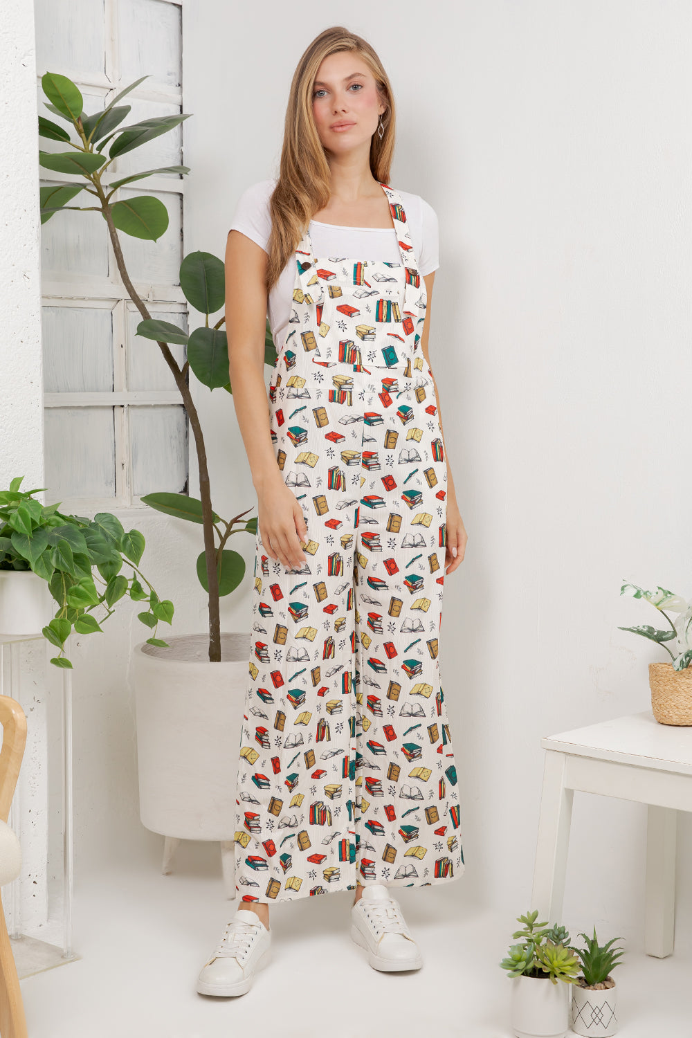 Retro Books Overall Jumpsuit