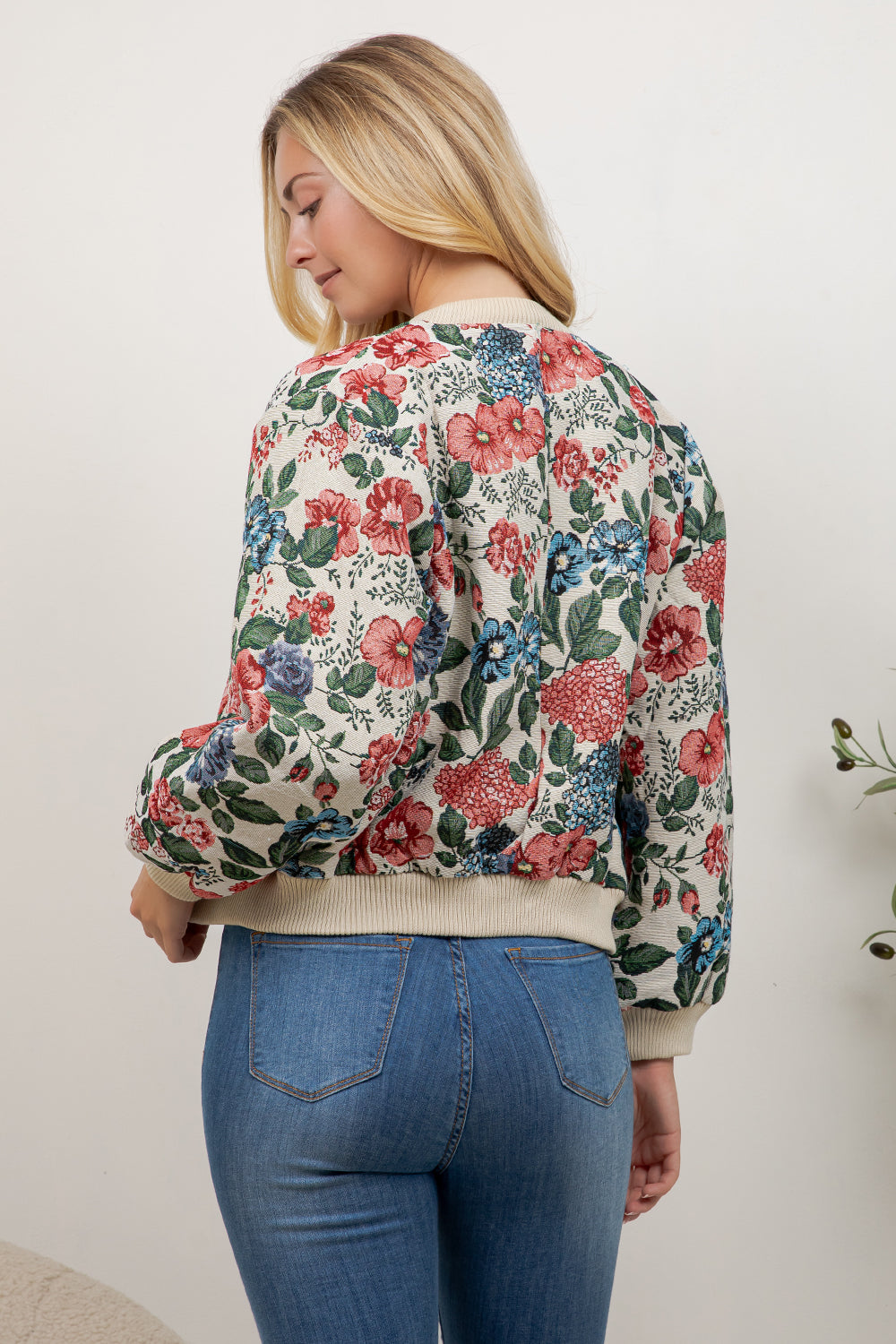 Rose Tapestry Bomber Jacket