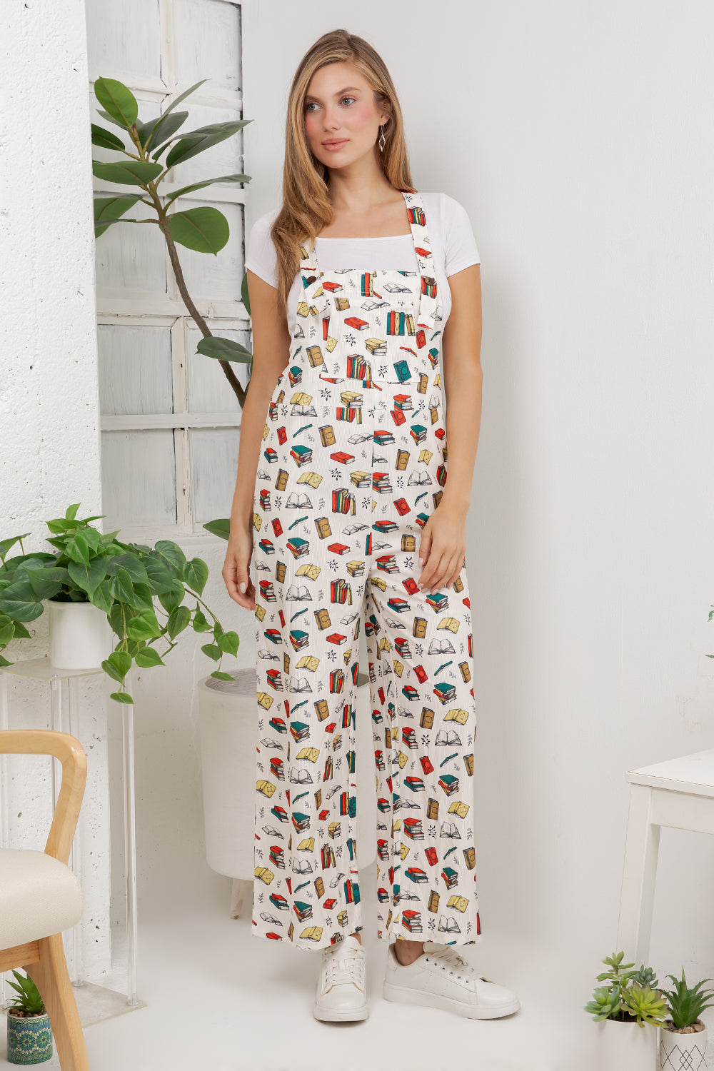 Retro Books Overall Jumpsuit