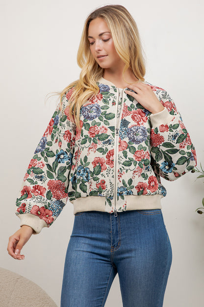 Rose Tapestry Bomber Jacket