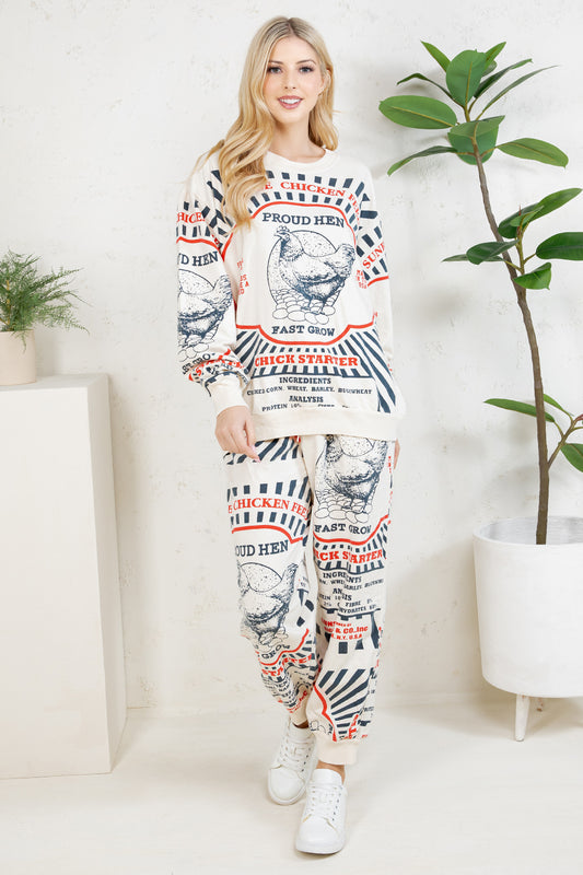 HEN - COTTON SWEATSHIRT & PANTS