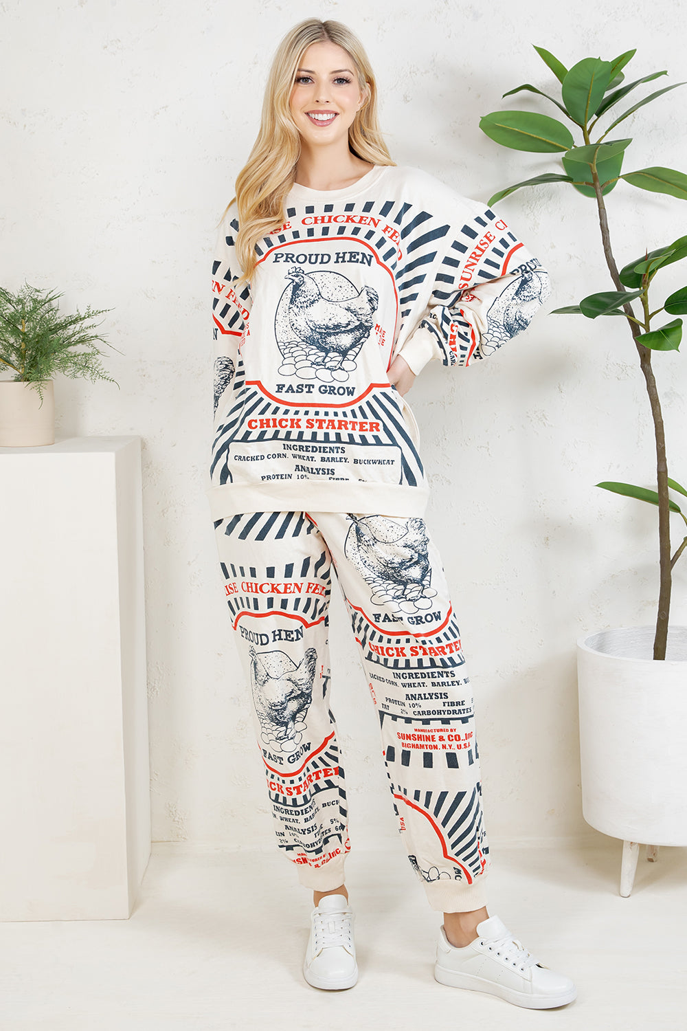 HEN - COTTON SWEATSHIRT & PANTS