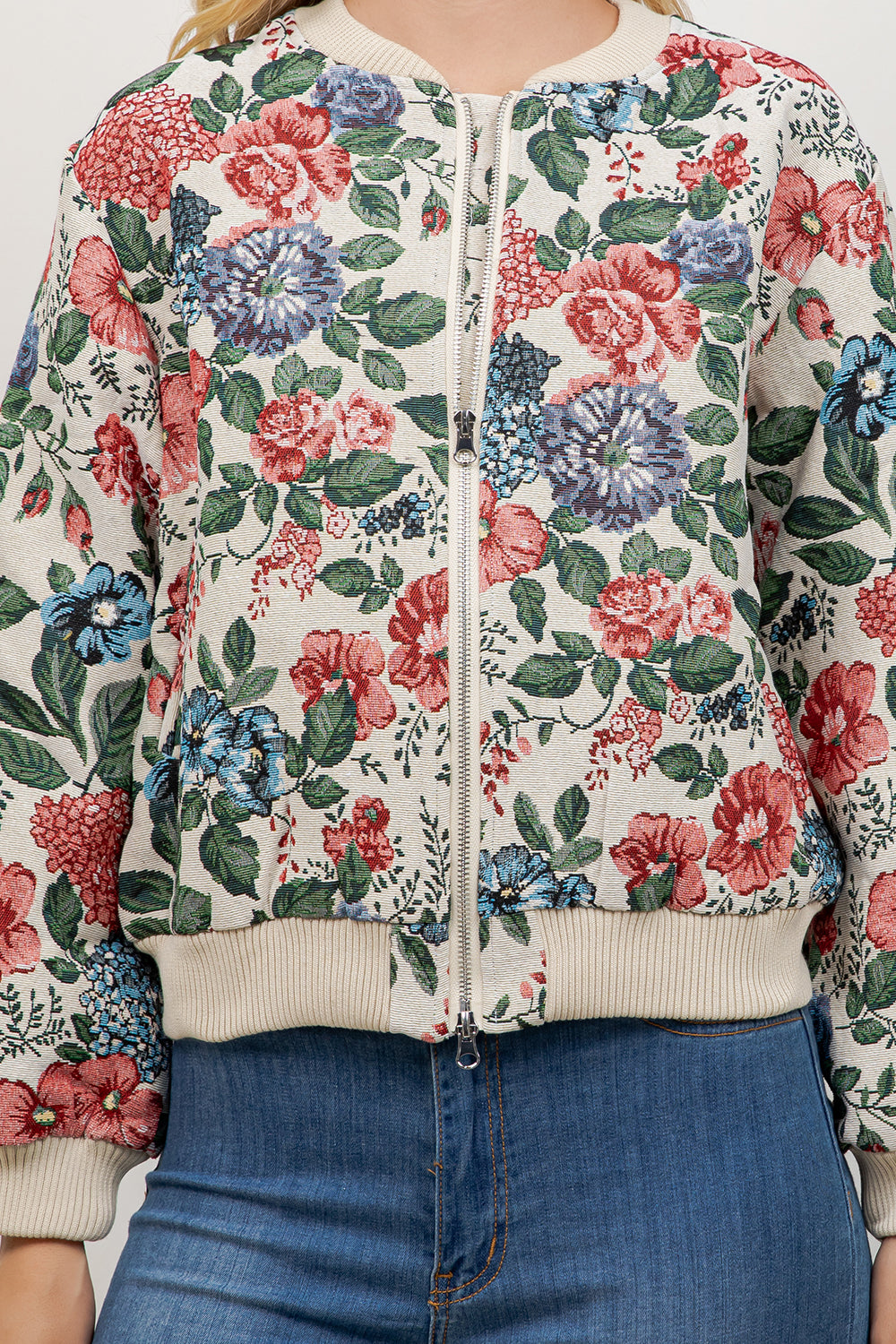 Rose Tapestry Bomber Jacket