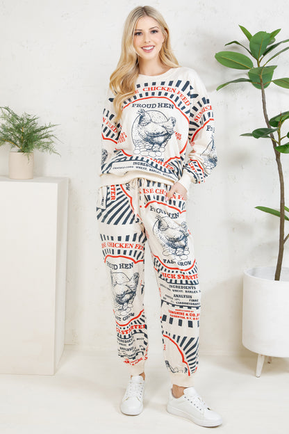 HEN - COTTON SWEATSHIRT & PANTS
