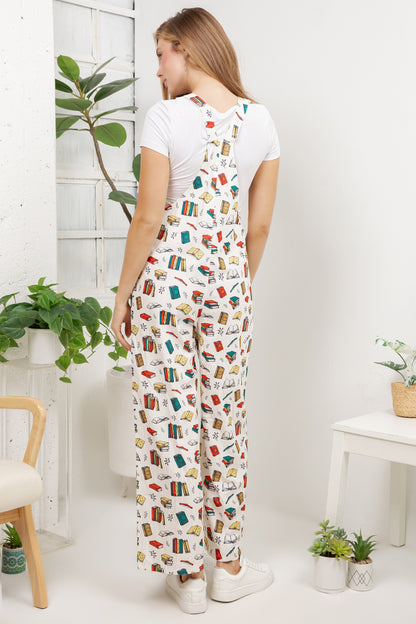 Retro Books Overall Jumpsuit