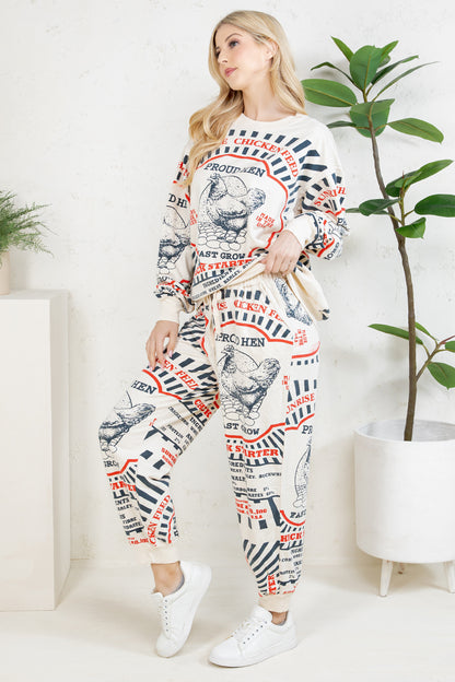 HEN - COTTON SWEATSHIRT & PANTS
