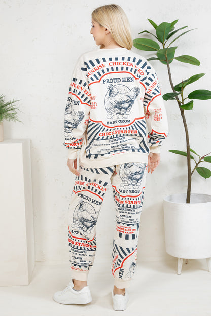HEN - COTTON SWEATSHIRT & PANTS