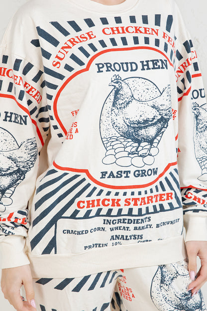 HEN - COTTON SWEATSHIRT & PANTS