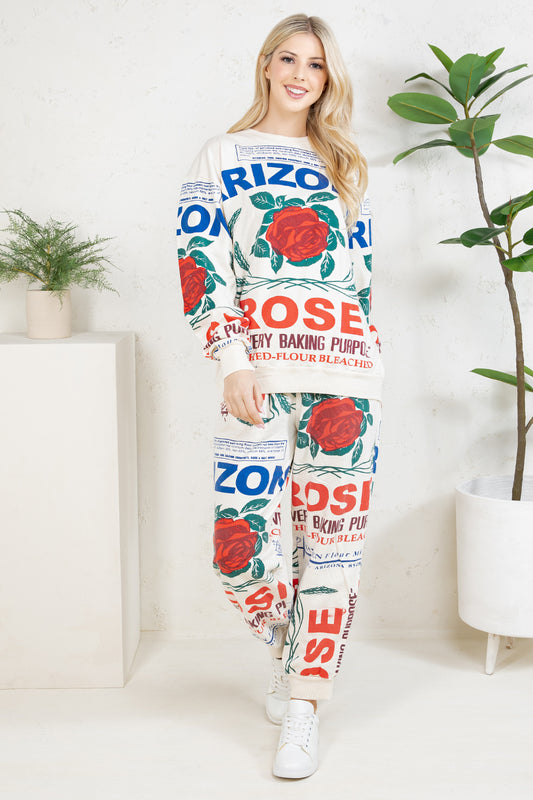 ROSE - COTTON SWEATSHIRT & PANTS